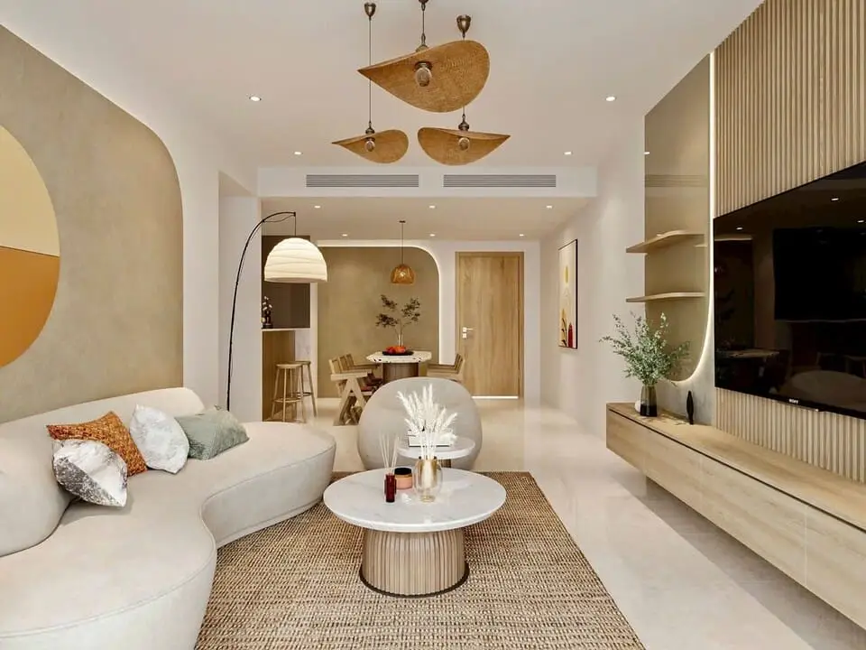 the river 3bed living room