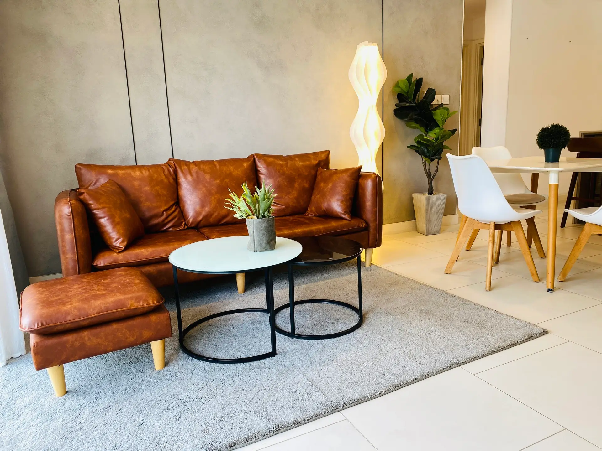 city garden c-1bed living City GardenC-1ソファとリビングルーム