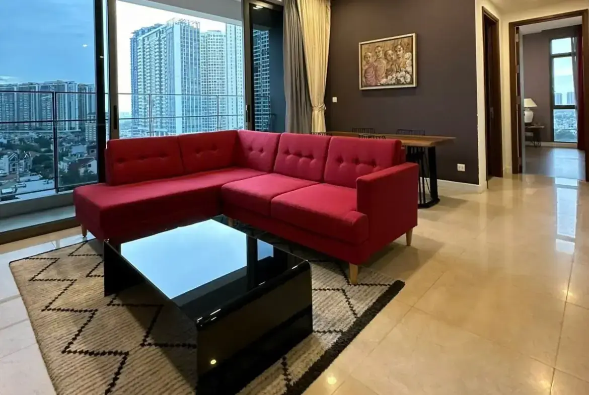 The Nassim_高層階【2BED】リビングルーム